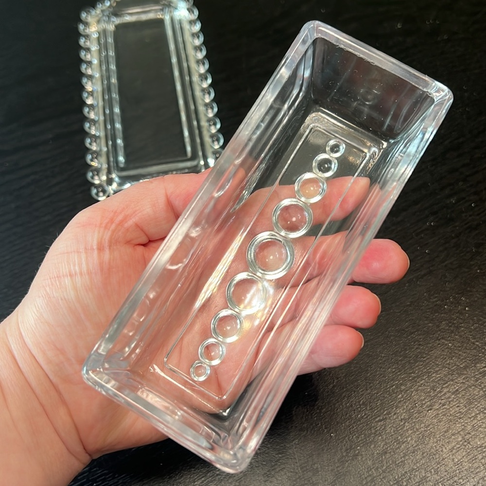 VTG Imperial Glass Candlewick Beaded Clear Covered Butter Dish Made In The USA - Picture 7 of 11